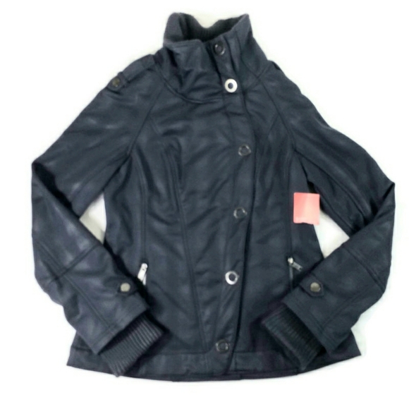 Zella Blue Tonal Plaid Long Sleeve Water Repellant Soft Shell Jacket Womens M - Picture 11 of 14